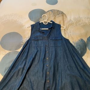 Chambray swing dress